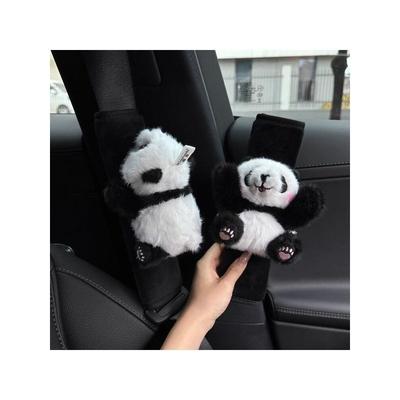 Cute Panda Car Seatbelt Shoulder Pad Car Seatbelt Cover Car Interior Decoration Anti-Neck Strain