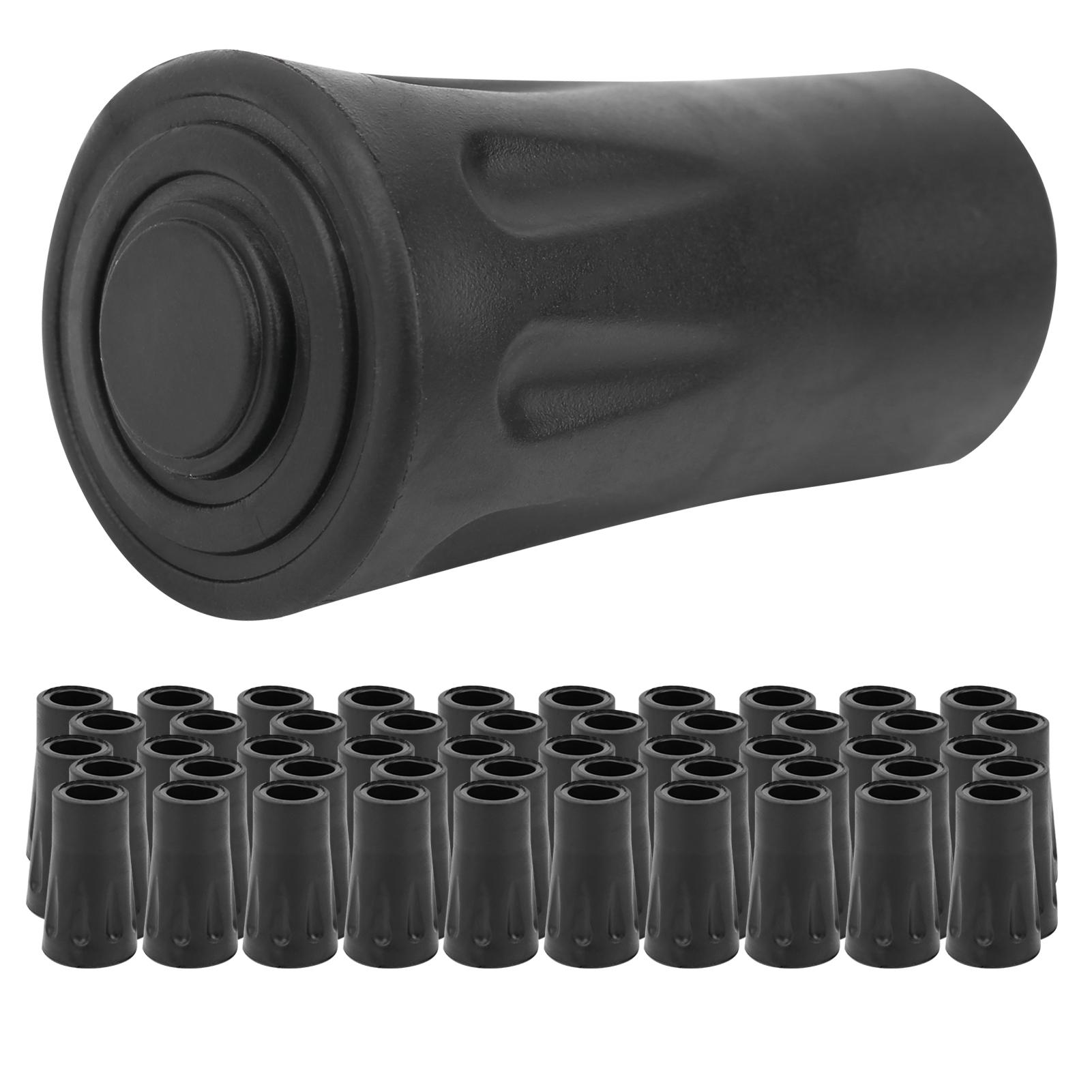Igeteck 50Pcs Plastic Trekking Walking Poles Tips Protector Replacement For Outdoor Hiking Climbing