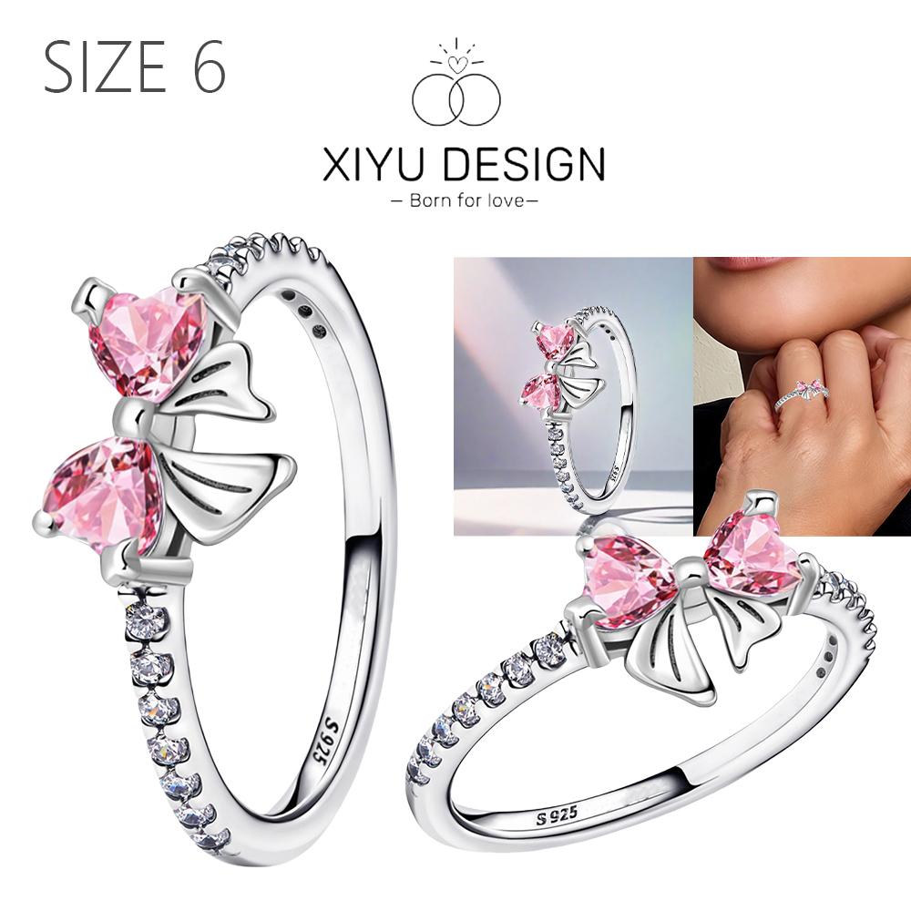 Romantisches Schleifen-Schmuckset Kupfer Modeschmuck Ohrring Halskette Ring Armband Krawatten-Set Original DIY Damen Fein Valentinstag Geschenk