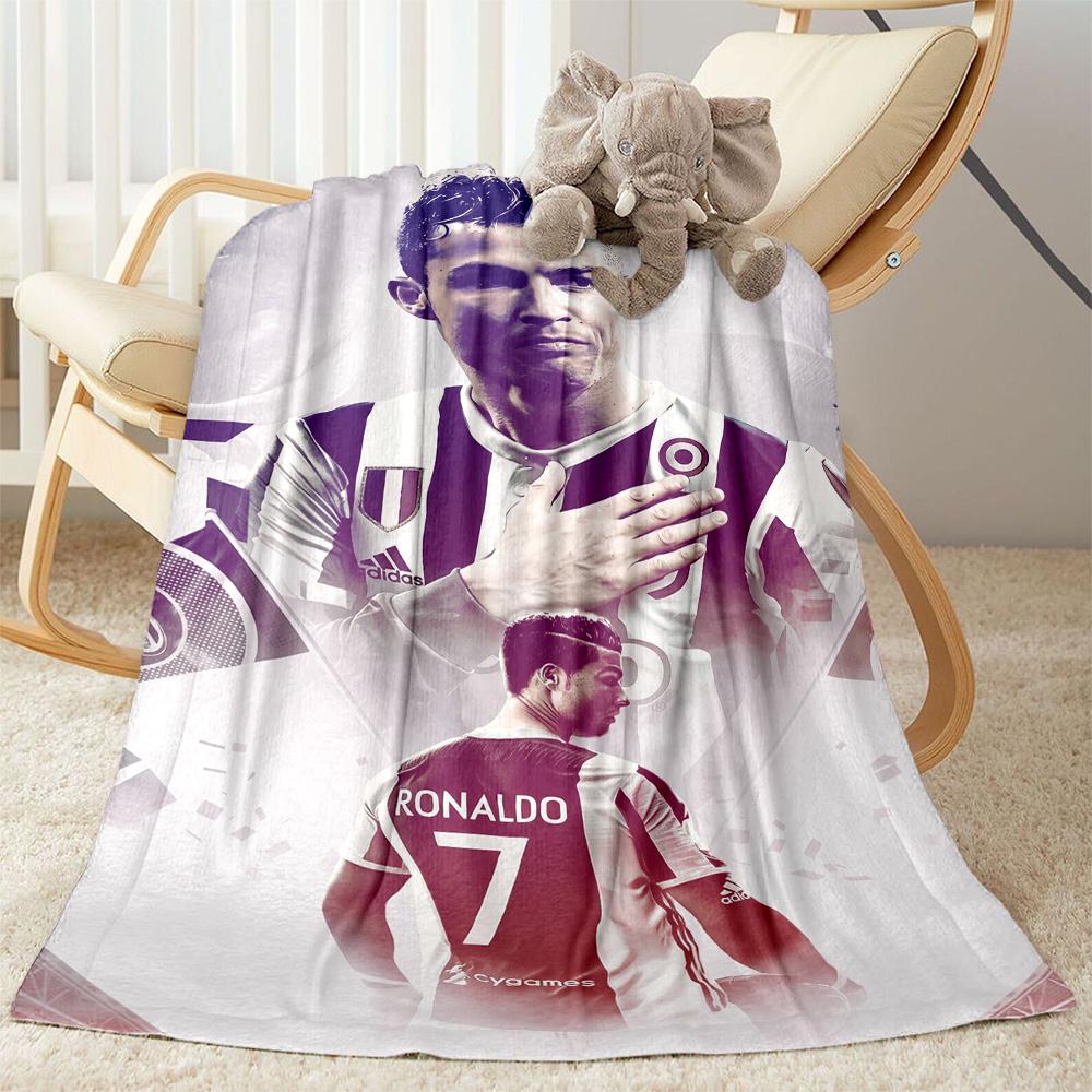 Cr7 Football Legend Blanket Soft Warm Cozy Perfect for Sofa Seaside Office for All Occasions Digital Print Suitable for Gifting Relatives and Friends