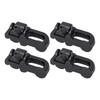 4Pcs Black L Track Fitting Carbon Steel Tie Down Fitting Double Stud Fitting  RV Application