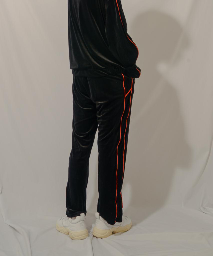 FANGOH Lov.G Velvet Track Pants Black