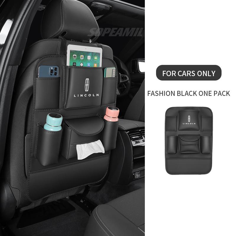 

Lincoln Z MKZ MKC MKX MKT MKS Navigator Aviator Nautilus Corsair Car Seat Back Multi-pocket Storage Bag Backrest Anti-kick Pad