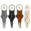 Large Boho Wall Hanging Leaves Tapestry Handmade Woven Tassels Leaf Wall Art for Bedroom Living Room Apartment Office Home Decor