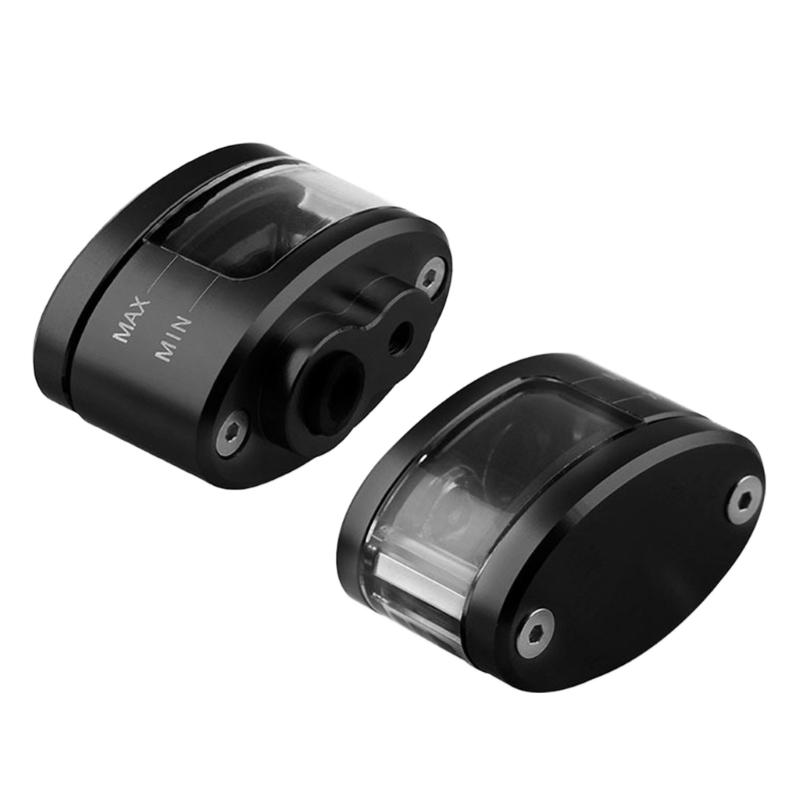 Nádržka nádržky na brzdovou kapalinu pro motocykly a podpěrná konzola Hliníková nádobka nádržky na brzdovou kapalinu se stojanem pro motocykl