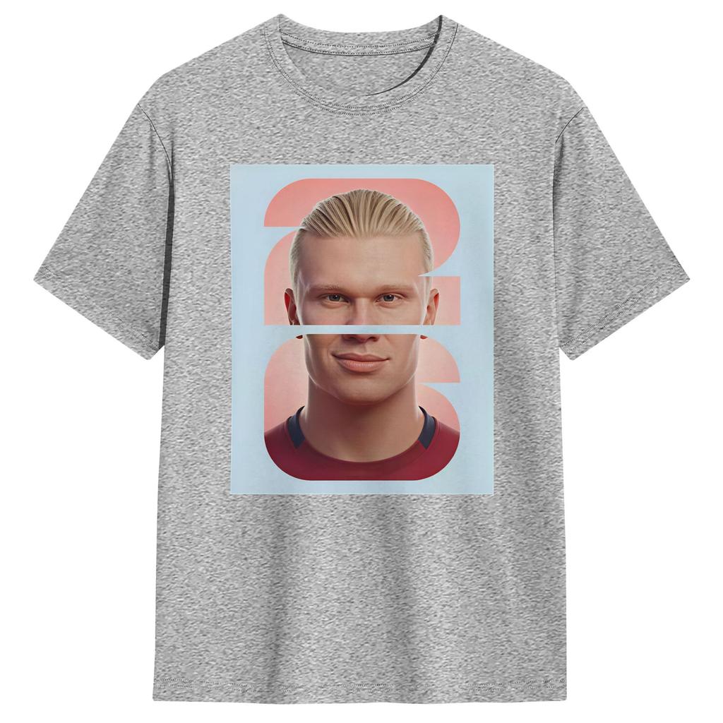 Erling Haaland 2026 100 Cotton T Shirt For Unisex Summer Y2K Fun TShirts Crew Neck Harajuku Tee Shirt Plus Size Wholesale Tops