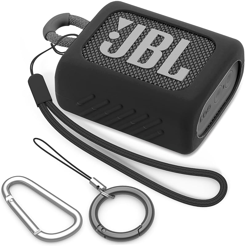 

BEAUDOM JBL GO 3 silicon case protective cover shock absorption Convenient to carry GO3 Bluetooth Protective storage for speakers With strap and hook