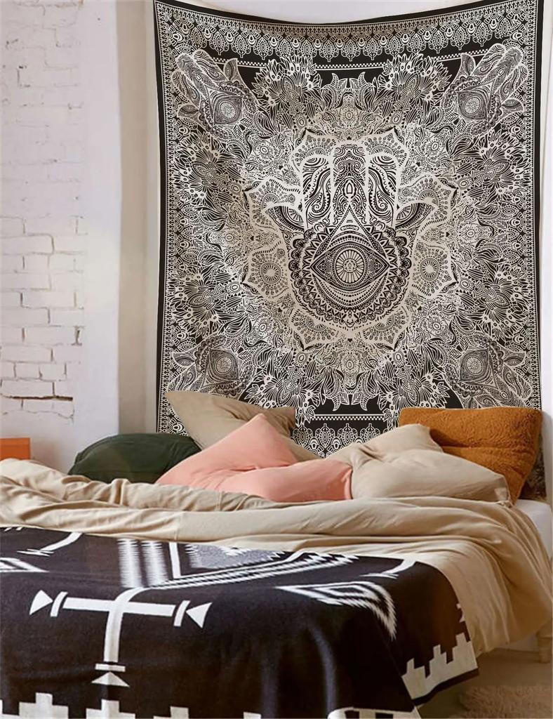 VIKAMA Vintage Ethnic Style Tapestry Elegant Printing Bohemian Style Bedroom And Living Room Decorative Tapestry