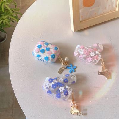 Glitter Flower Transparent Protective Case for AirPods Pro 2nd Gen