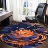 1pc Lotus Pond Office Round Area Rug, Indoor Mat Suitable For Office, Under Office Chairs Bedroom Living Room Home Decor, Room Deco 139