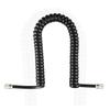 2/2.5/3/3.5m RJ12 4P4C Telephone Communication Cable With Gold Contacts Spring Coiled Cord Anti Twist Structure