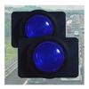 Pair of Position Marker Lamps with Bulbs – Stalk Side Marker Light – Blue 24V– Compatible with Truck, Trailer & Buses