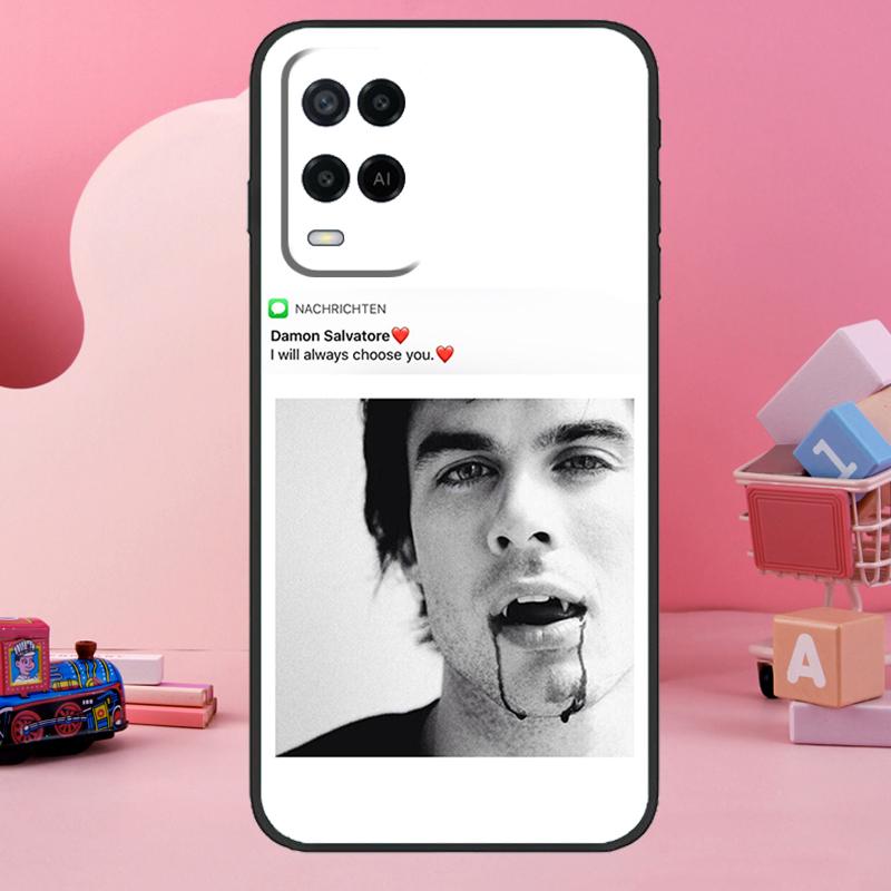 Damon Salvatore Vampire Diaries Case For OPPO A17 A77 A57 A54 A53 S A31 A5 A9 A15 A52 A72 A91 A93 A74 A94 A16 A76 A96 Cover