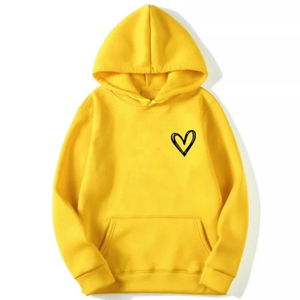 Autumn/Winter New Women's Trendy Brand Casual Heart Shaped Hoodie Outdoor Sports Jogging Comfortable Versatile Coat