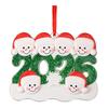2026 Christmas Family Ornament Santa Hat Snowman DIY Family Name Xmas Tree Hanging Decoration Holiday Gift