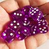 10 PCS High Quality Acrylic Colored Dice 6 Sides Round Corner Digital Dice for KTV Family Games Bar Club Party