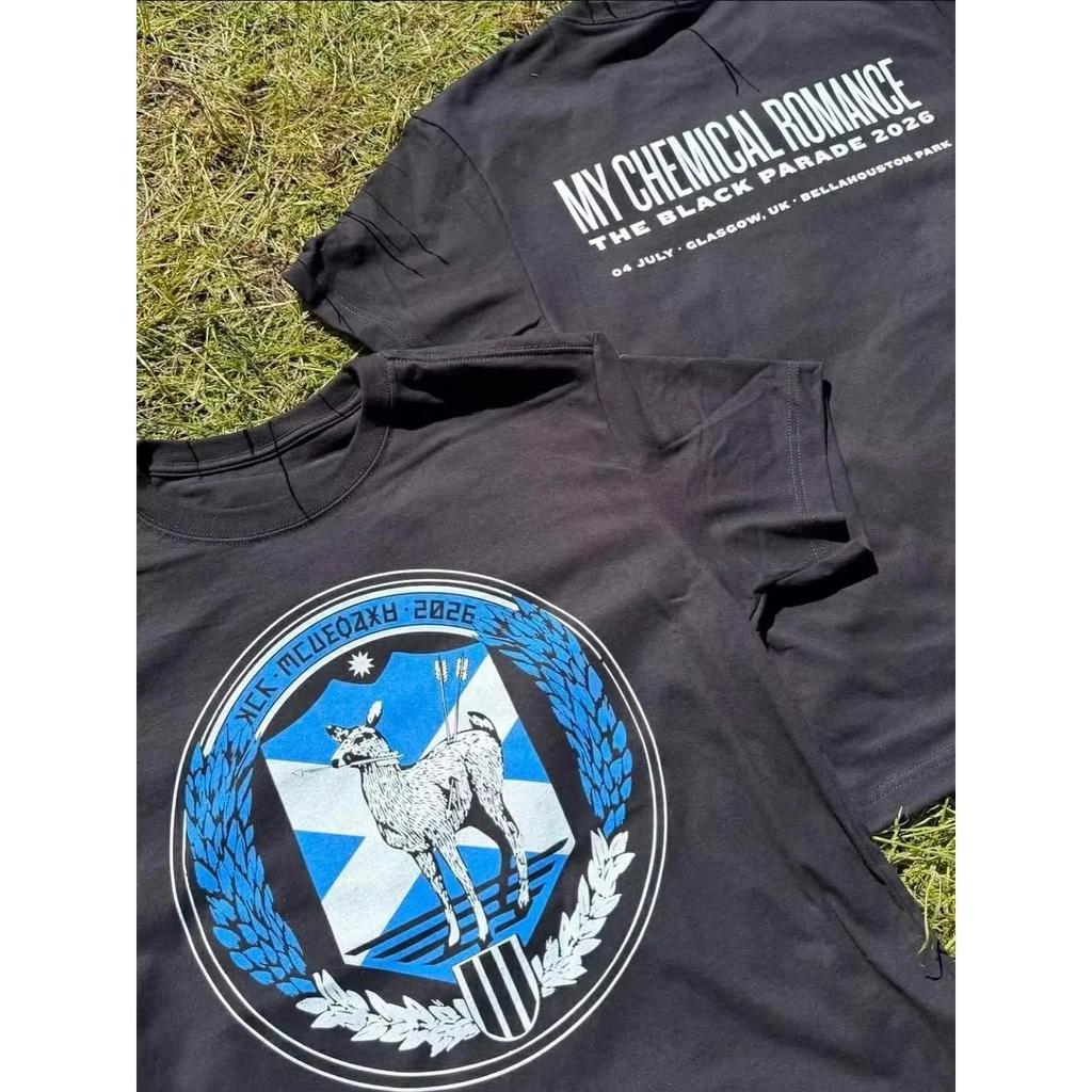 2026 Mcr My Chemical Rounisexce The Black Parade Tour Unisex Tshirt Fashion Cotton Y2k Rock Print Oversized Cotton Unisex Short