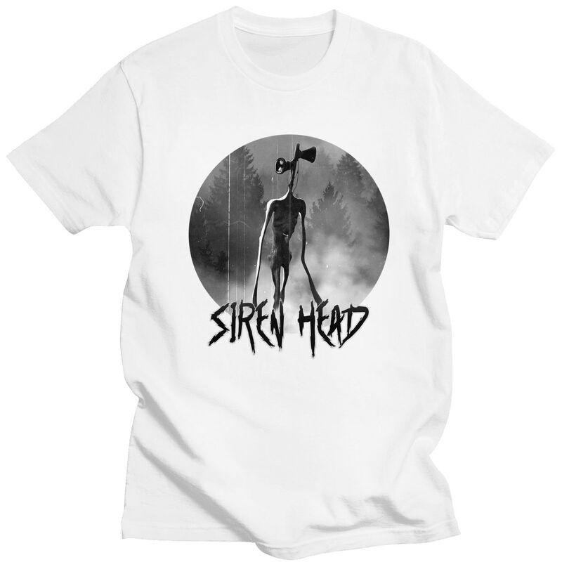 Fashion Creepy Siren Head Horror T Shirts Unisex Tshirts Streetwear Casual Graphic Tee Tops Loose Oversized Clothes