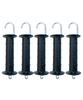 Leap Raupe Electric Fence Gate Clips, Electric Fence Gate Grip Handles, Gate Handles, Electric Fence Handle Grips, 23cm, 5-Piece Set, Black, B