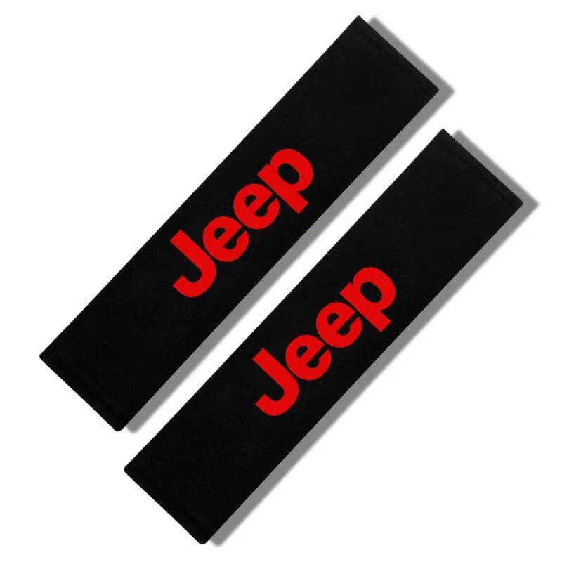 

For Jeep Car Seat Belt Cover Car Styling Auto Case for Jeep Wrangler Renegade Wrangler JK TJ Rubicon Cherokee Patriot Trail C