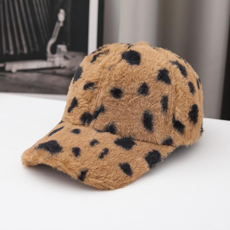 Classic Faux Fur Baseball Cap  Warm Plush Dad Hat Breathable Adjustable Winter Sun Hats For Women Outdoor