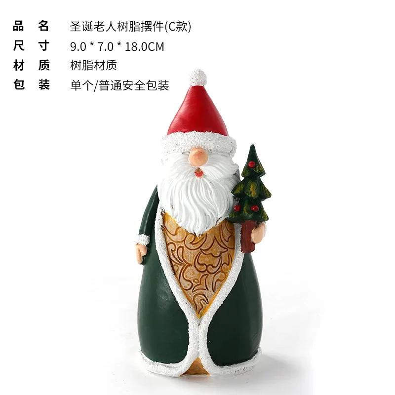 

Рождественские украшения Инстаграм Эльф украшения Смола безликий Санта настольный сад в горшках ремесло 9X7X18CM