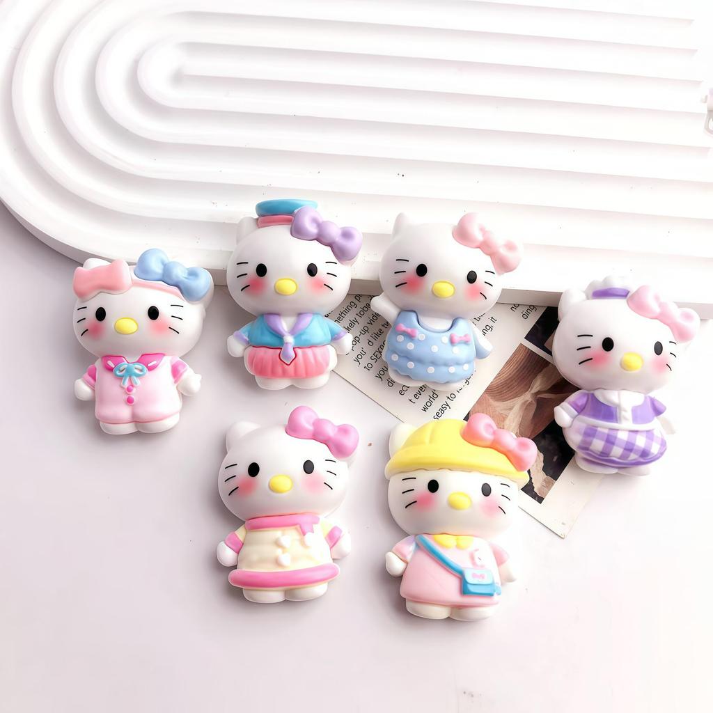 KT Little Cat Resin Accessories: Cream Glue Hair Clips, Shoe Buckles, Keychains, Phone Cases, Pendants, DIY Ornaments, and Cosplay Items.