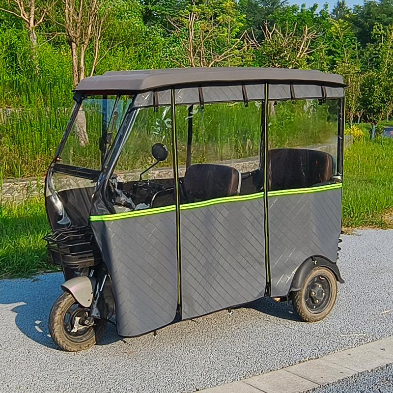 W pełni zadaszony elektryczny trójkołowiec Osłona przeciwsłoneczna do skuterów inwalidzkich