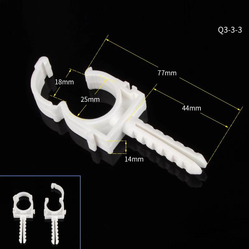 U-Shaped PPR Plastic Pipe Clips (10Pcs) - White 20mm 25mm Pipe Fixing Clamps, Wall Hose Tube Hooks & Watering Pipe Connectors
