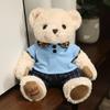 High Quality Soft Teddy Bear Plush Toys Tie Bear Doll T-shirt Paul Teddy Bear  Cute Pillow Animal Cushion Children Birthday Gift