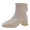 Short boots women's autumn and winter new white high-heeled women's shoes Martin boots small autumn and winter thin boots thick heel