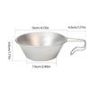 Stainless Steel Camping Cup 16.5x12cm Portable for Barbecue Hiking Camping Picnics Hangable Soup Bowl