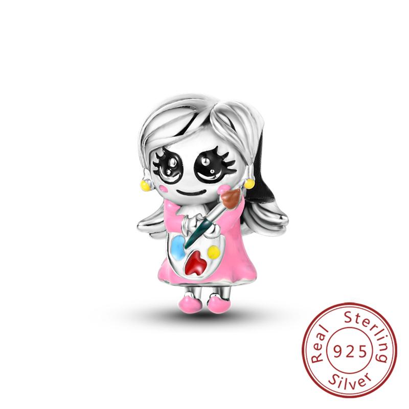 Potrivire Mărgele Charmuri Cupru Original Băiat Fată Mamă Pandantiv Charmuri Pentru Brățară Colier Bijuterii Femei Cadou