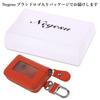 Negs-S Smart Key Case with Window, Anti-Slip Cushion, Key Case, Smart Key Compatible, Car, Leather, Orange