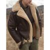 New fur integrated men's coat thickened fur imitation leather fleece jacket burst