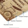 1pc German Metal Tin Sign - "Traktor Unser" Wall Art Decor for Home, Farmhouse, or Ranch, Rustic Wall Hanging with German Quote