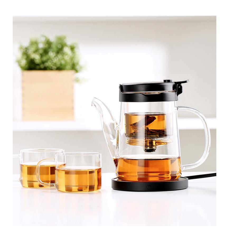 750mL Heat-resisting Glass Tea Pot With Infuser Clear Tea Maker Set Loose Tea Flower Tea Service Borosilicate Glass Water Pot