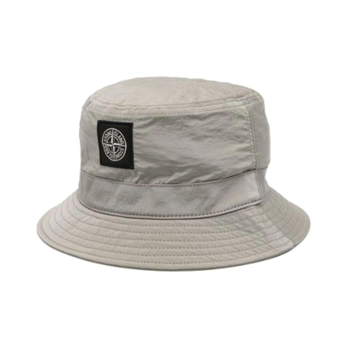 

STONE ISLAND Полиэстеровая шляпа-панама с логотипом Мужские шляпы Серый 801599376-V0091 L