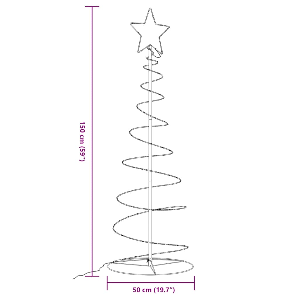 LED Christmas Tree 100 Warm White LEDs 150 cm