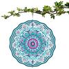 10 Inch Mandala Flower Wind Chime Hanging Outdoor Decor Rotating 360 Hook for Courtyard Balcony Garden Spring Summer Autumn Winter