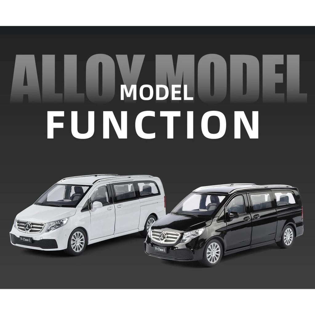 NEU 1/24 Benz V260 MPV Legierungsmodellauto Spielzeug Die-Cast Guss Sound und Licht Rückzieher Auto Spielzeug für Kinder Fahrzeug