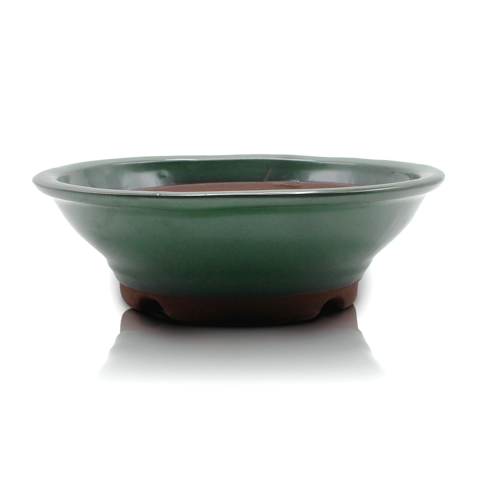 

Umekichi Bonsai Round Jingasa Bonsai Oribe Yokkaichi Banko Shallow Mixed Medium Size Supplies, 6-inch Pot, Green, Glaze, Ware, Ceramic, Approx. 19.5
