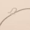 Edgy Dark Feminine Expression Adjustable Length Alloy Necklace Neckchain Featuring Edged Heart Detail for Concerts