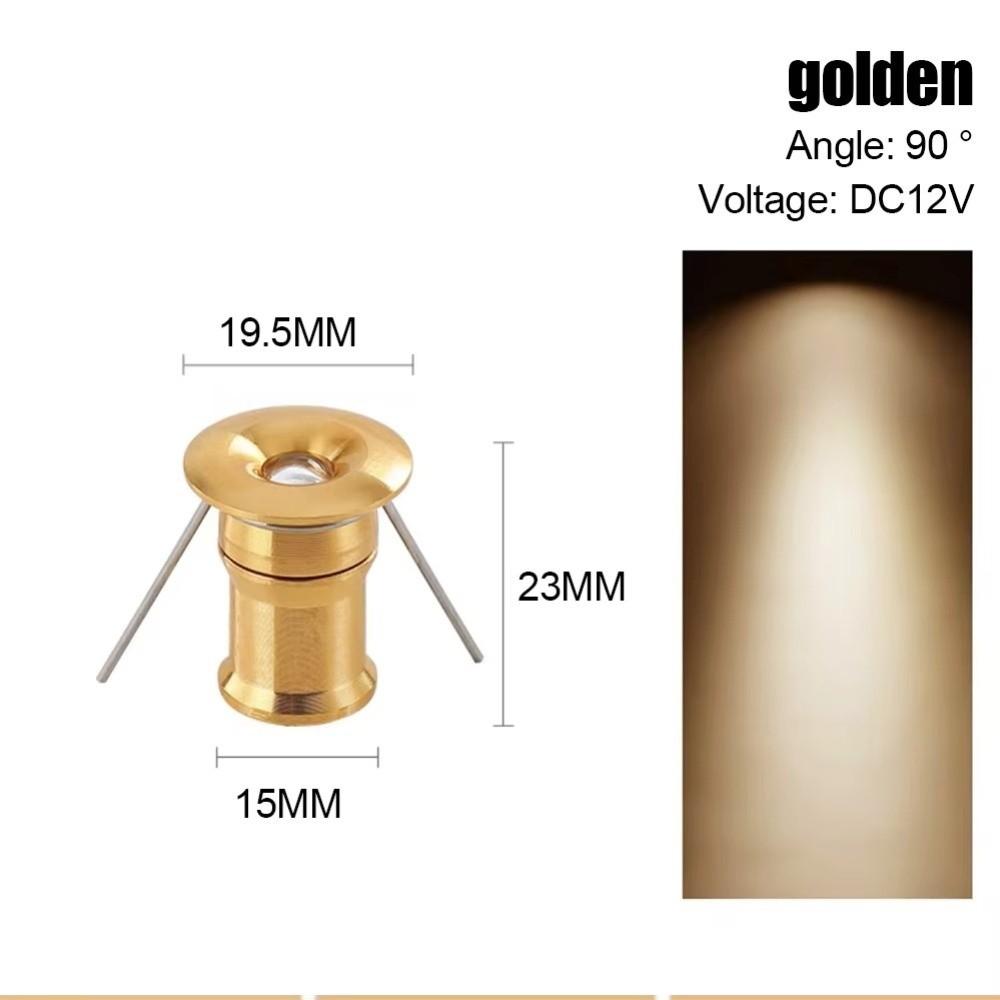 Durable 1W Power Mini LED Spotlight DC12V 3000K Warm Light Recessed Downlight Cabinet Downlight Indoor Lighting