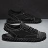 Summer Flat Designer Peep Toe Sandal Outdoor Men Anti Slip Casual Leather Beach Shoe Breathable Half Drag Hand-stitching Slipper
