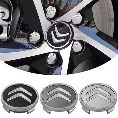 4 pièces 3D 60mm Logo Citroën Emblème de Voiture Cache-moyeu Central de Roue Pour Citroën C1 C2 C3 C4 Grand Picasso C4L C5 VTS C-ELYSEE Berlingo C6