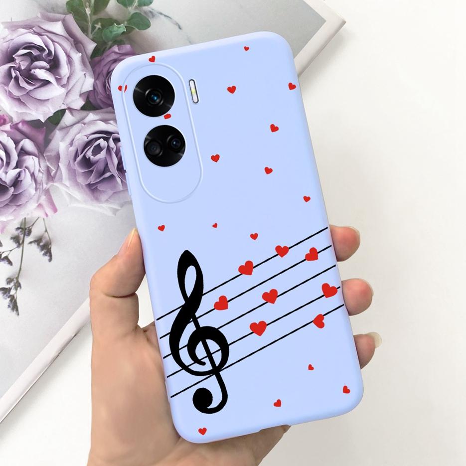 

For Honor 90 Lite Case Luxury Cartoon Gilrs Sunflower Painted Cover Soft Silicone Phone Case For Honor 90 Pro Honor90 Lite Shell Honor 90
