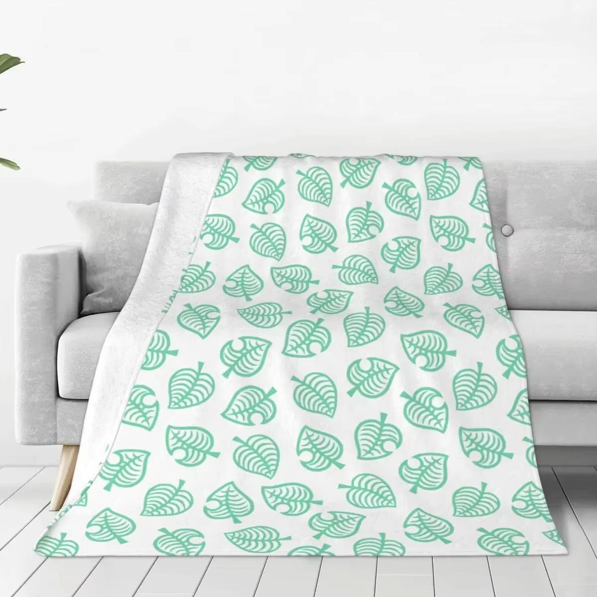 Animal Crossing Pattern Flannel Blanket | Winter Warm Multi-Functional Throw | Perfect for Home Sofa & Christmas Gift 30x40in