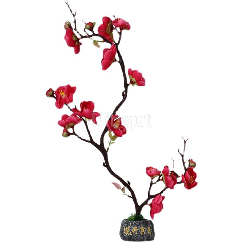 Japanese style plastic simulation flower Blossom Peach Blossom Ornament Sushi sashimi ornament Decorative artificial flowers-A