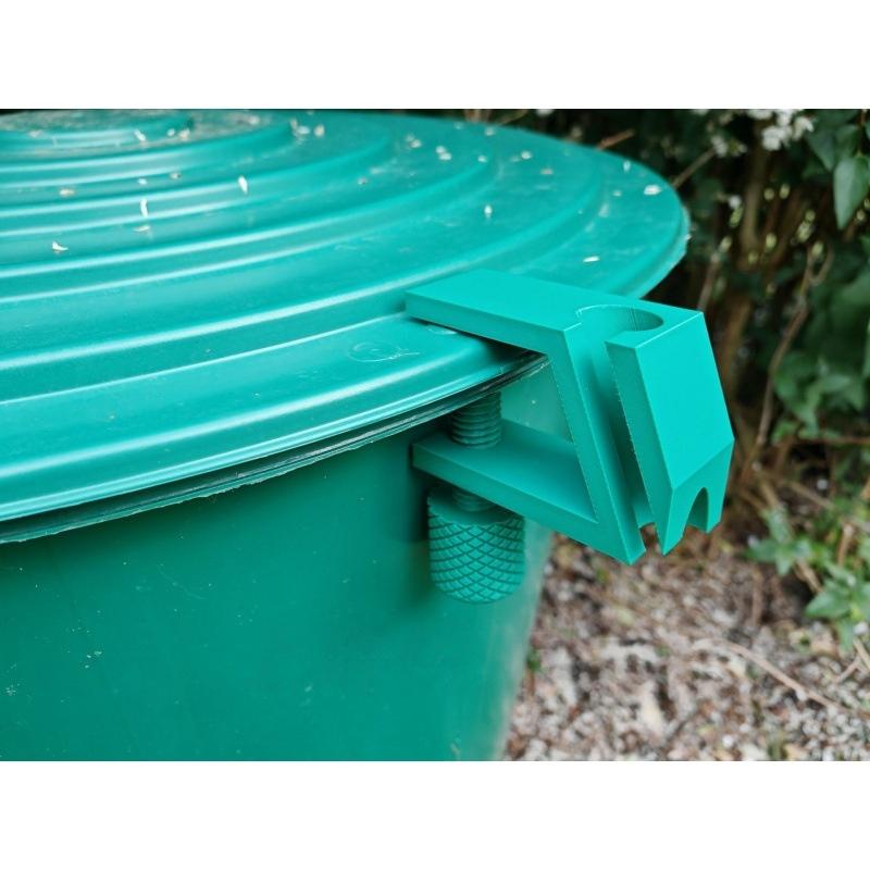 Rain Barrel Hose Holder Detachable Adjustable Clamp for Outdoor Rainwater Barrel Home Garden Yard Use